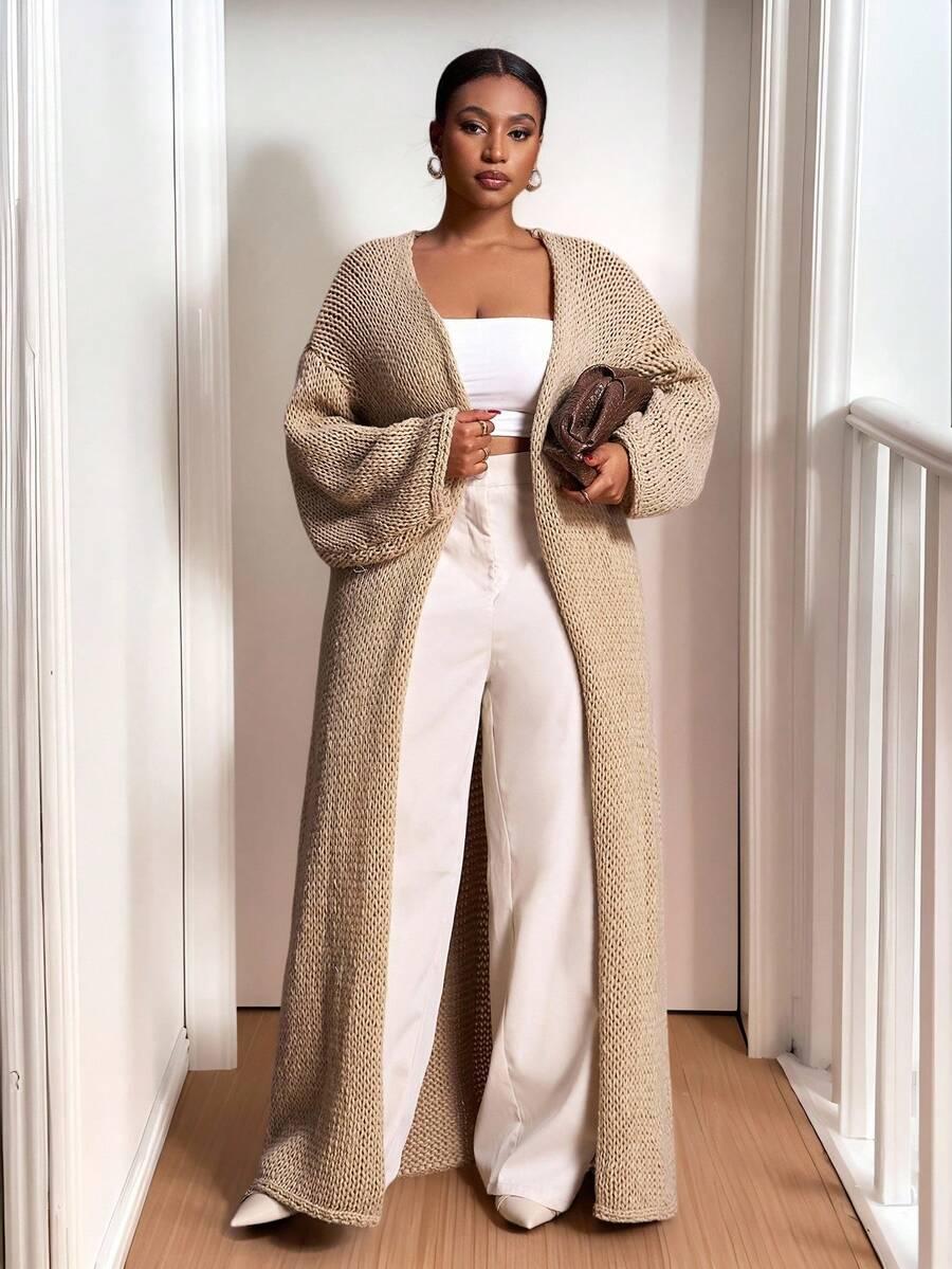 SHEIN BEŻOWY SWETER DO KOSTEK S06__XXL