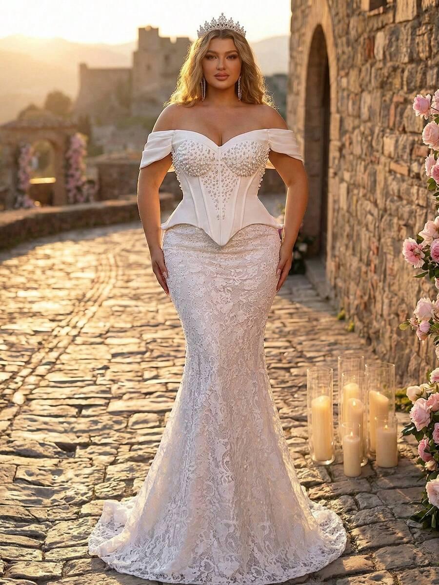 GLAMRAE BIAŁA MAXI SUKIENKA ZDOBIENIA S06__48