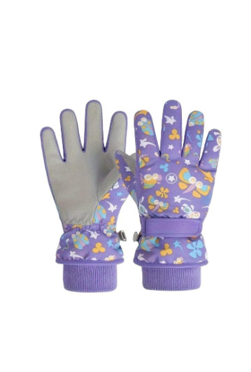 SHEIN FIOLETOWE RĘKAWICE NARCIARSKIE W01