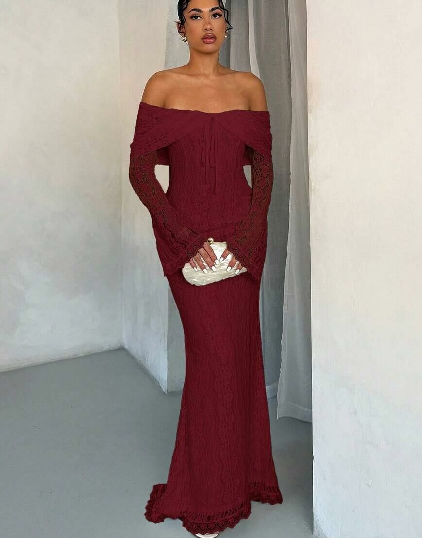 SHEIN BORDOWA MAXI SUKIENKA S06__XS