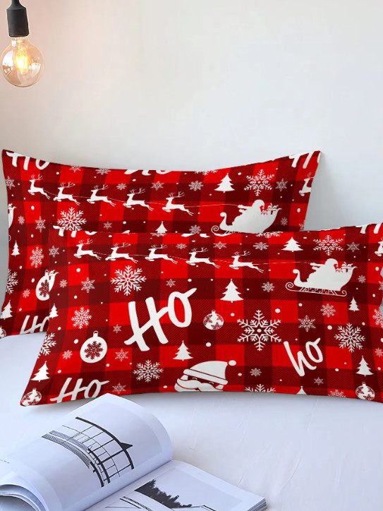 SHEIN 3-CZĘŚCIOWY KOMPLET POŚCIELI ŚWIĄTECZNEJ BDD__264X229