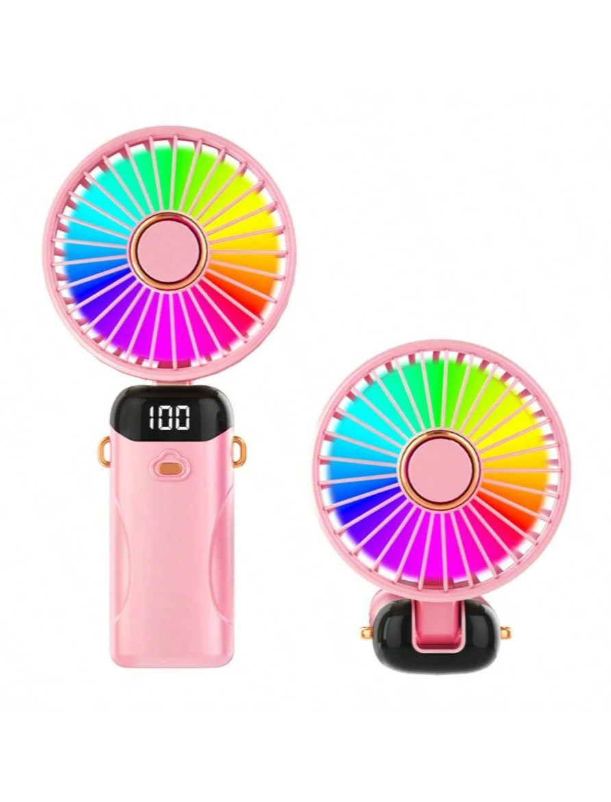 SHEIN RÓŻOWY MINI WIATRAK ŁADOWANY USB S07__20
