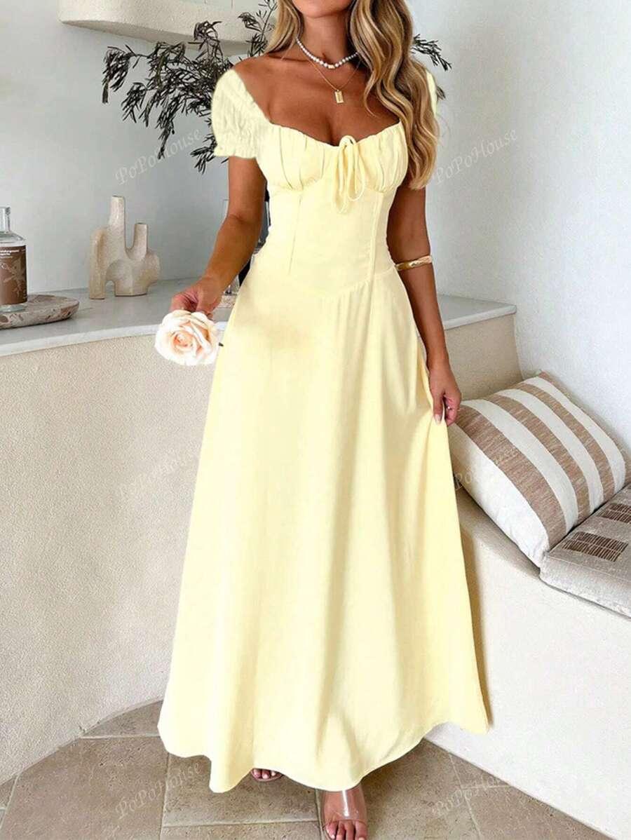 SHEIN ŻÓŁTA MAXI SUKIENKA S06__XXL