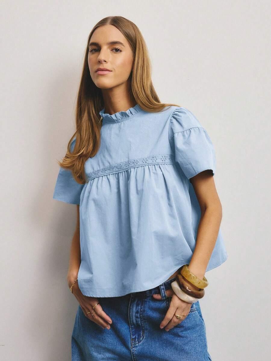 ARALINA NIEBIESKA BLUZKA FALBANA S06__S