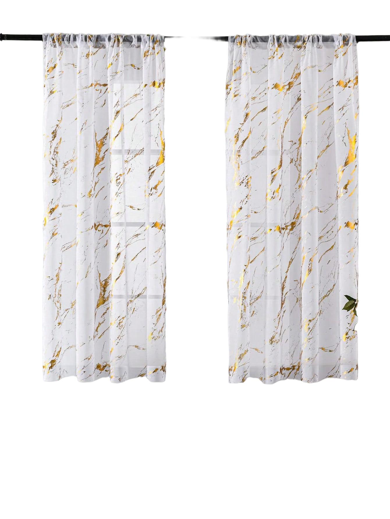 SHEIN ZŁOTA ZASŁONA WZÓR S07__130X150