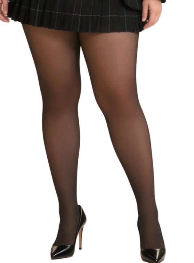 SHEIN BRĄZOWE OCIEPLANE RAJSTOPY S06__L/XL