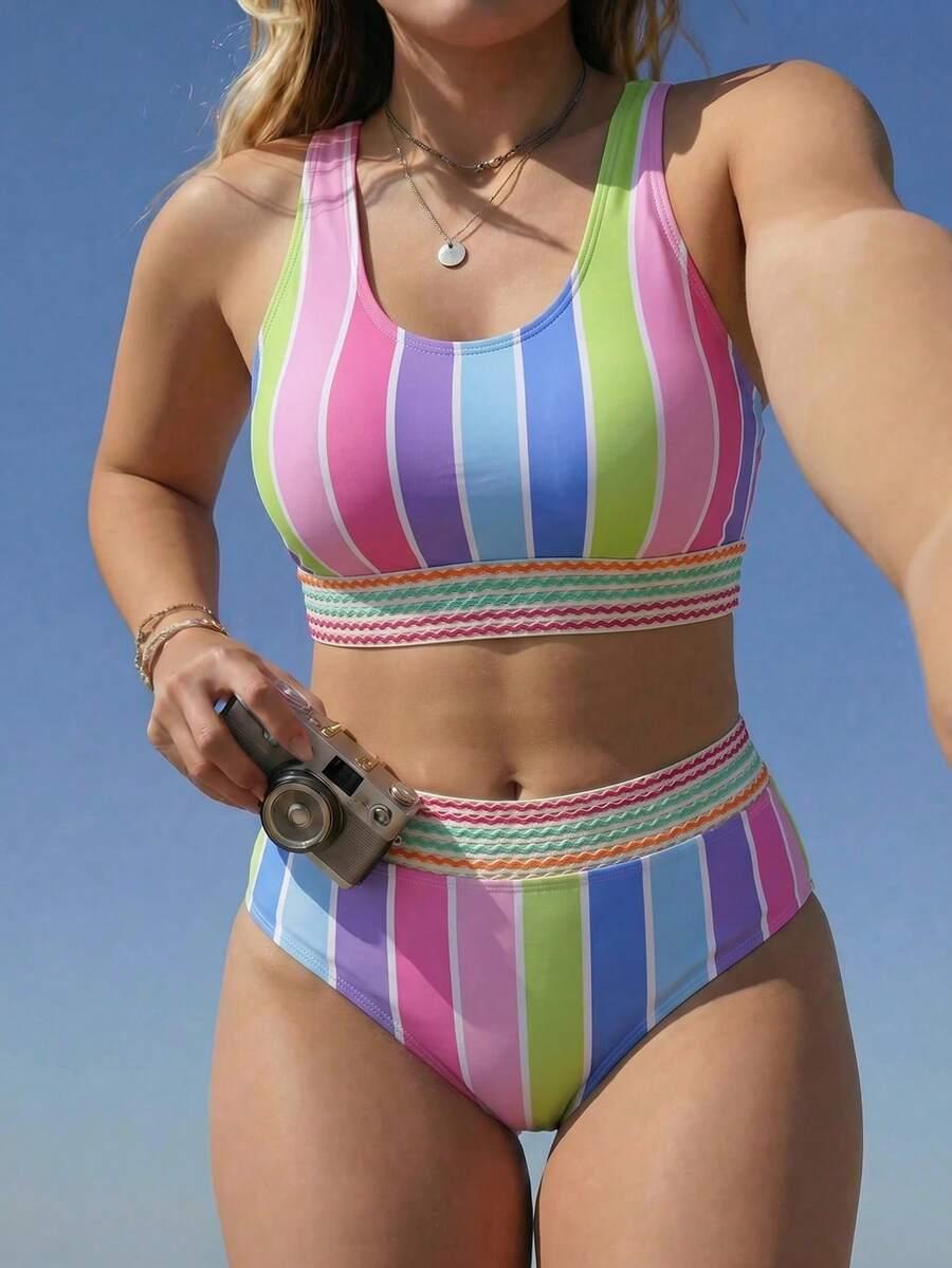 SWIM MOD DWUCZĘŚCIOWY STRÓJ KĄPIELOWY W PASKI S09__48