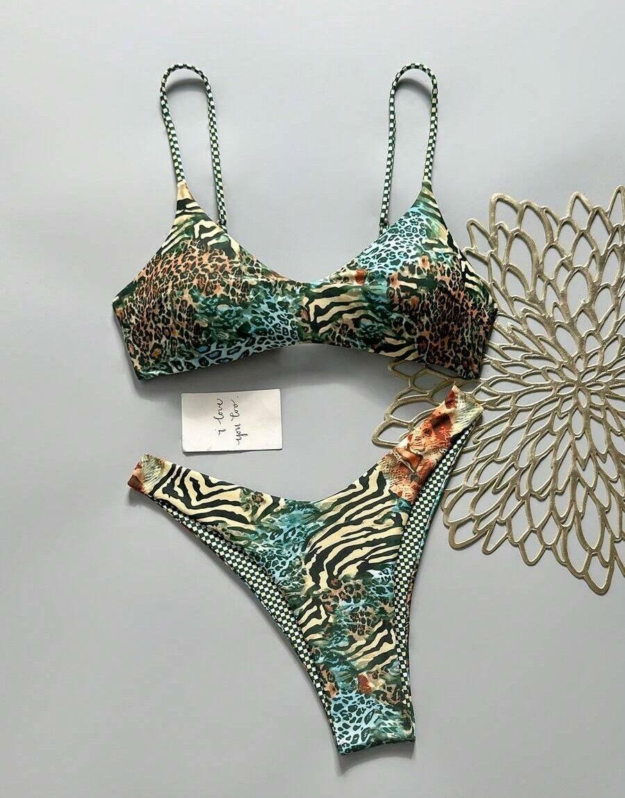 SHEIN DWUCZĘŚCIOWY STRÓJ KĄPIELOWY S09__M