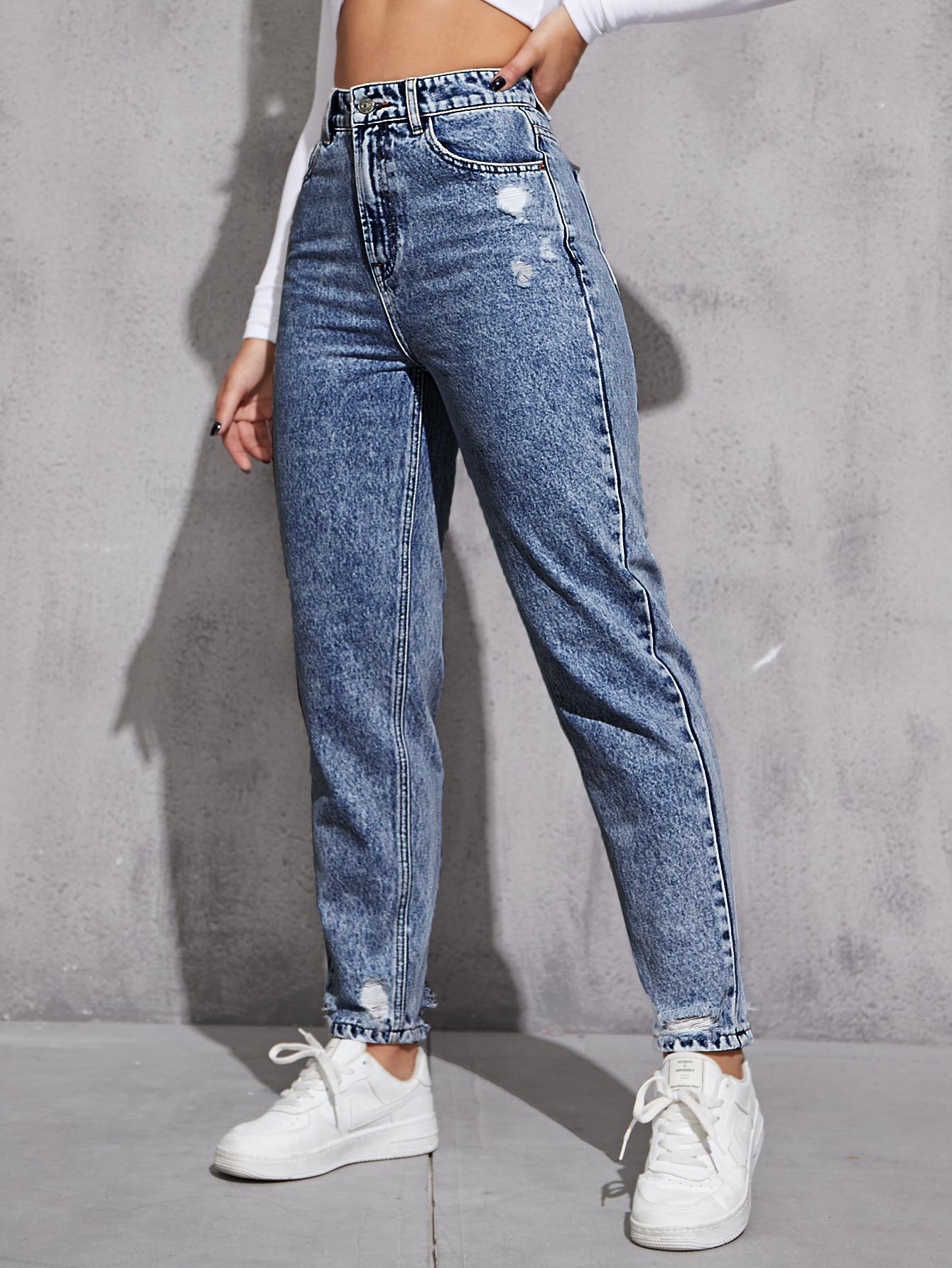 SHEIN NIEBIESKIE SPODNIE JEANS S06__S