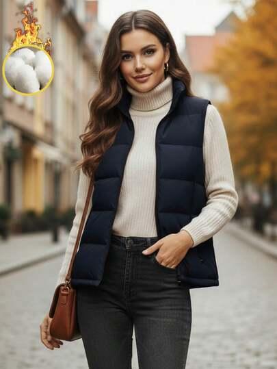 SHEIN GRANTOWA PIKOWANA KAMIZELKA ZAMEK W01__XS