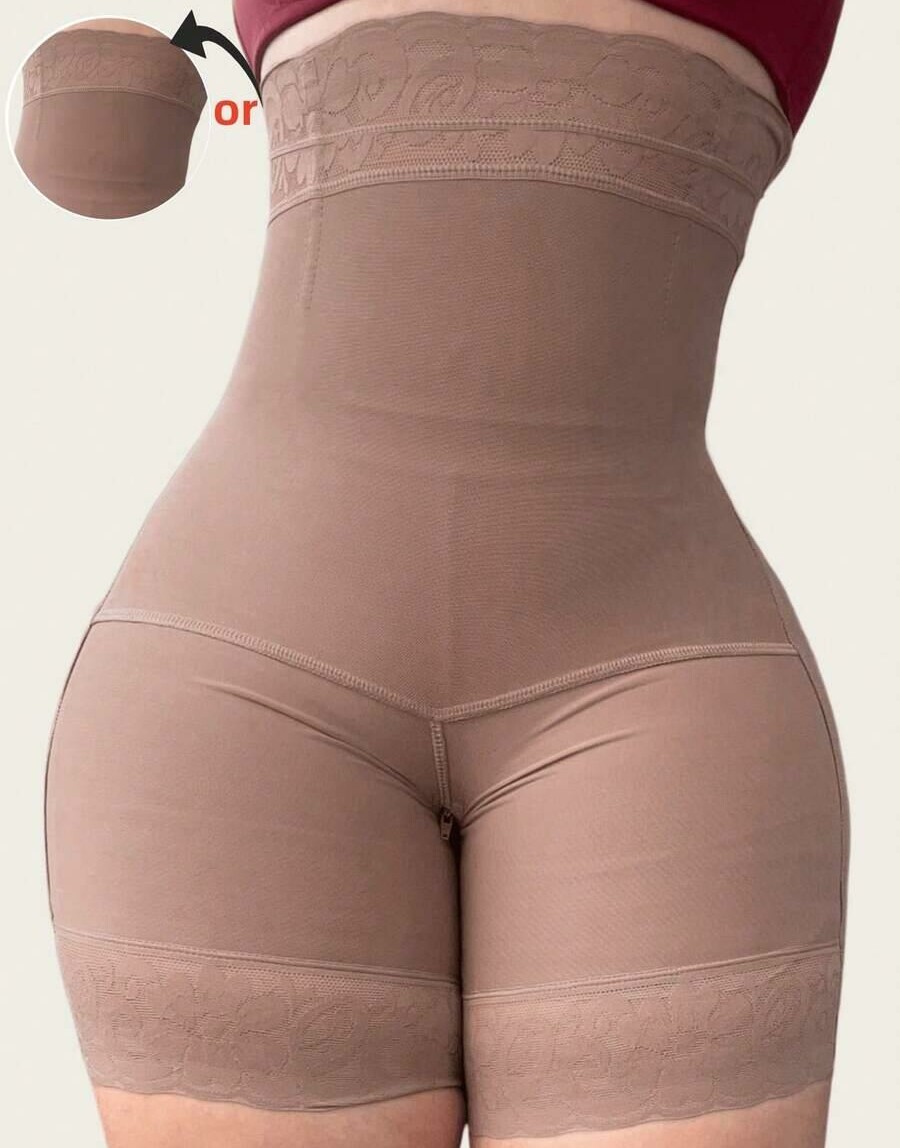 SHEIN BRĄZOWE SZORTY MODELUJĄCE S09__XL