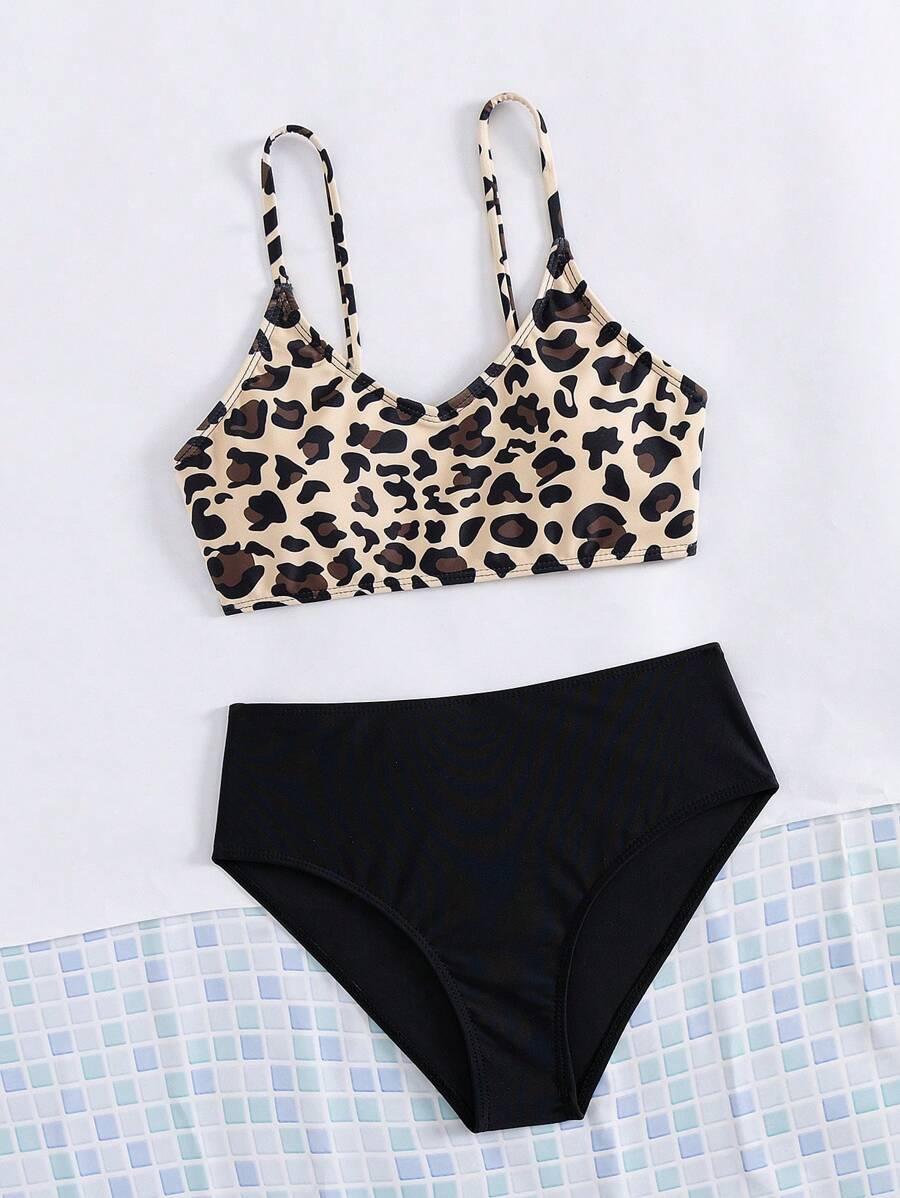 SHEIN DWUCZĘŚCIOWY STRÓJ KĄPIELOWY ANIMAL PRINT S09__152/158