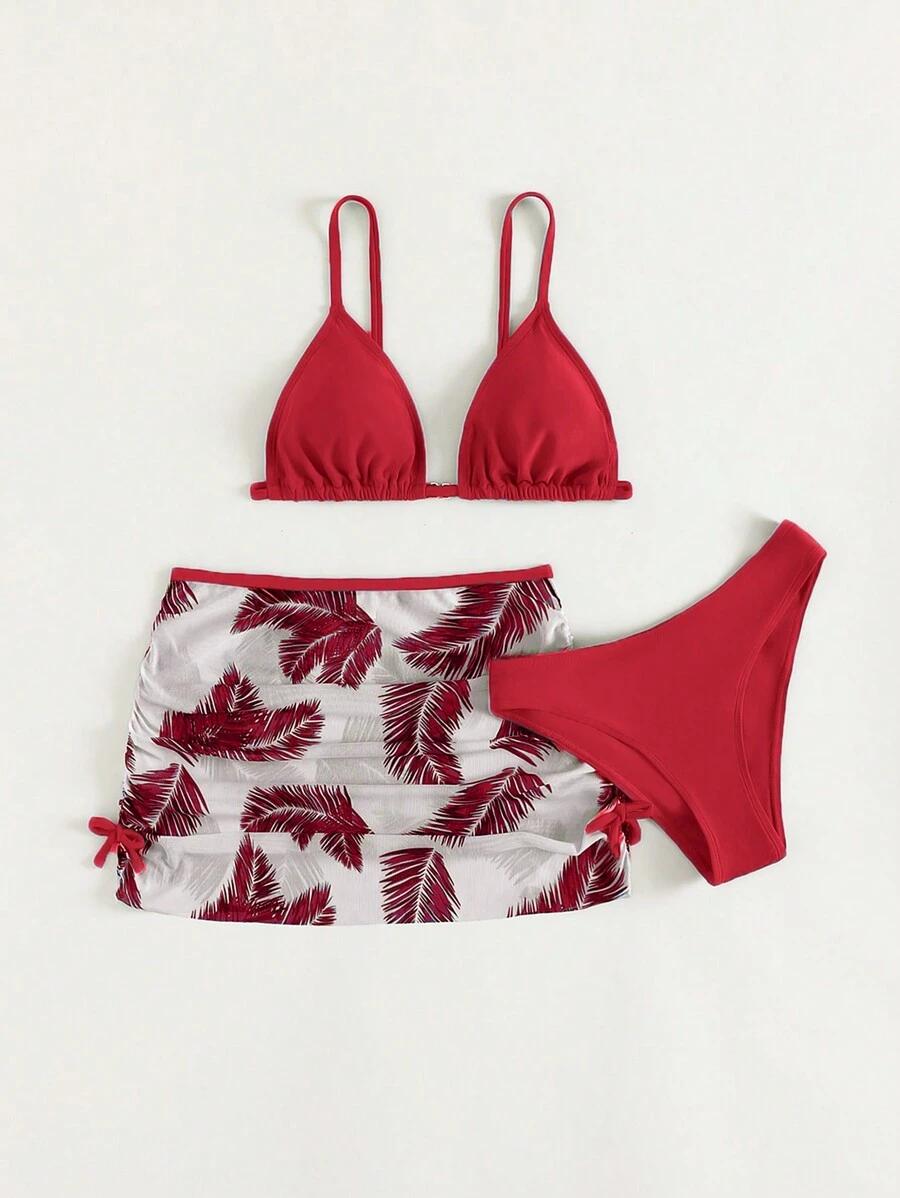 SHEIN 3-CZĘŚCIOWY STRÓJ KĄPIELOWY S09__160CM