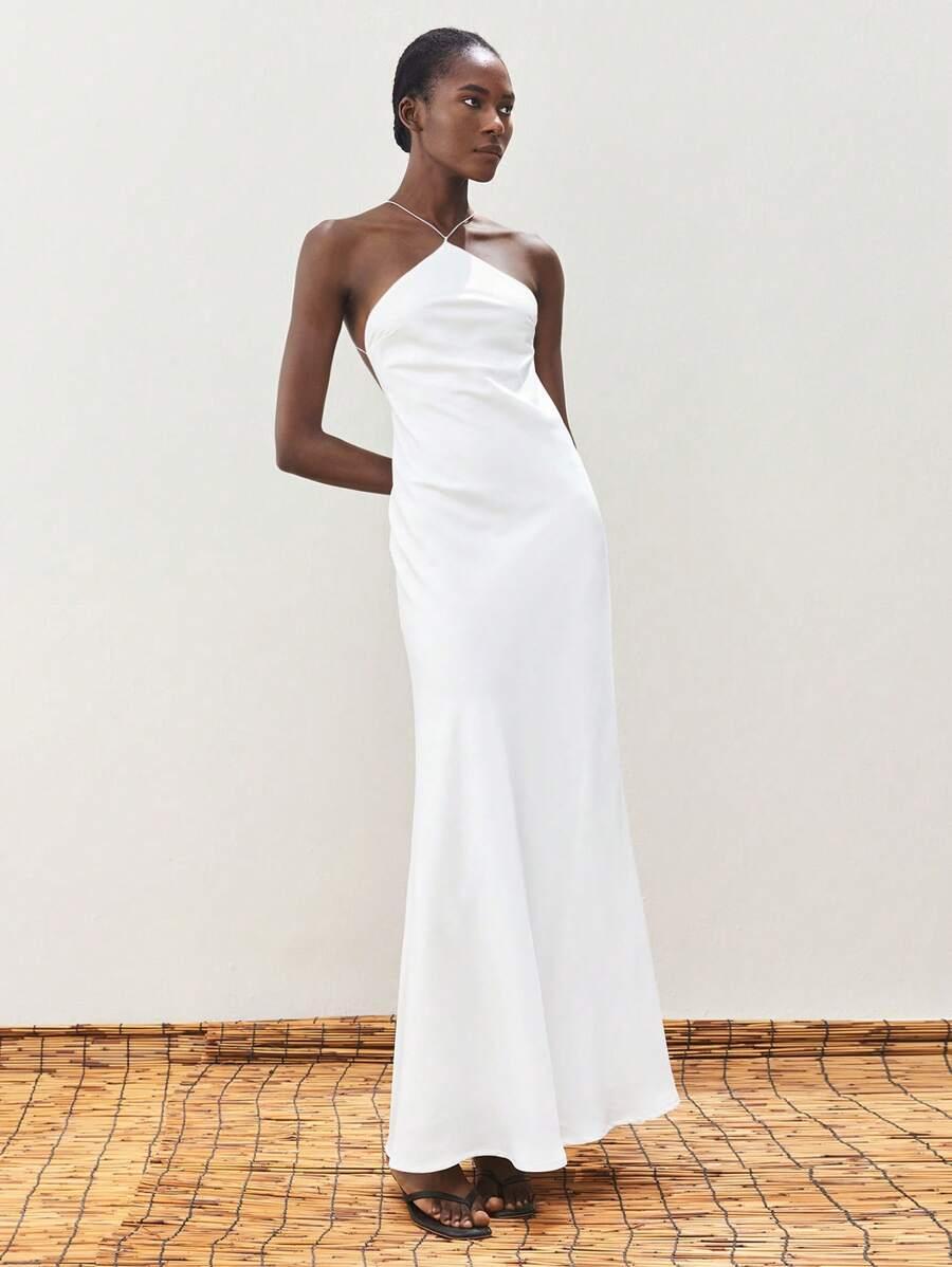 SHEIN BIAŁA MAXI SUKIENKA S09__XS