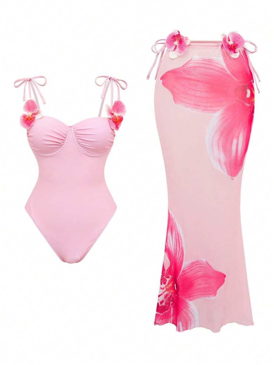SWIM OASIS JEDNOCZĘŚCIOWY STRÓJ KĄPIELOWY SPÓDNICA KOMPLET S09__M