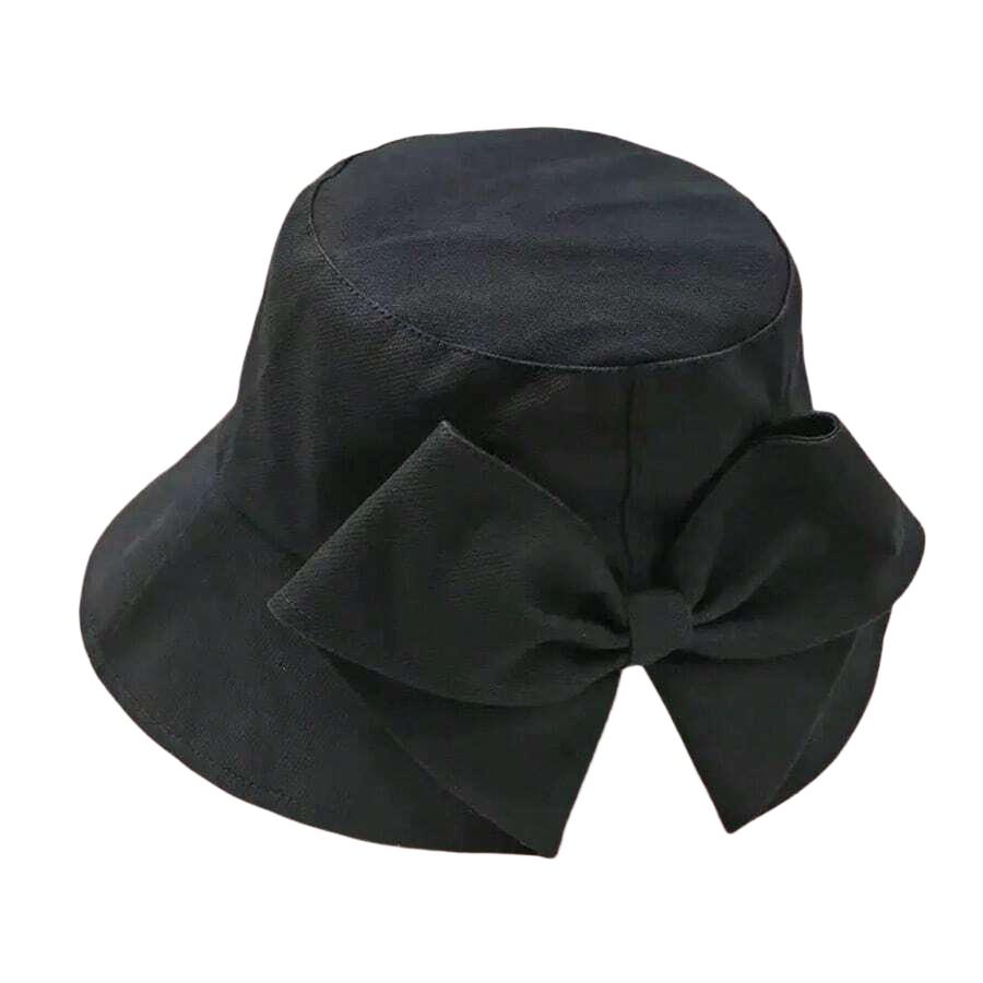 SHEIN CZARNY KAPELUSZ KOKARDA S07__55CM