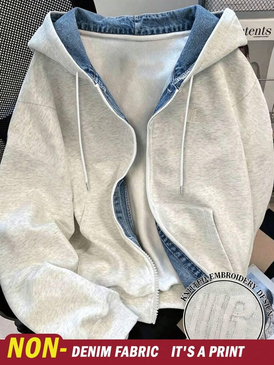 RESYLA SZARA BLUZA ZAMEK S06__L