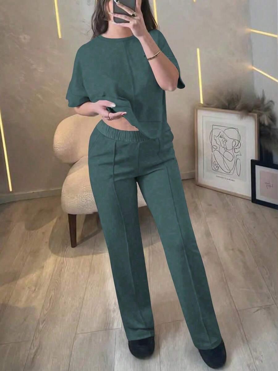 SHEIN DWUCZĘŚCIOWY KOMPLET SPODNIE BLUZKA S06__XL