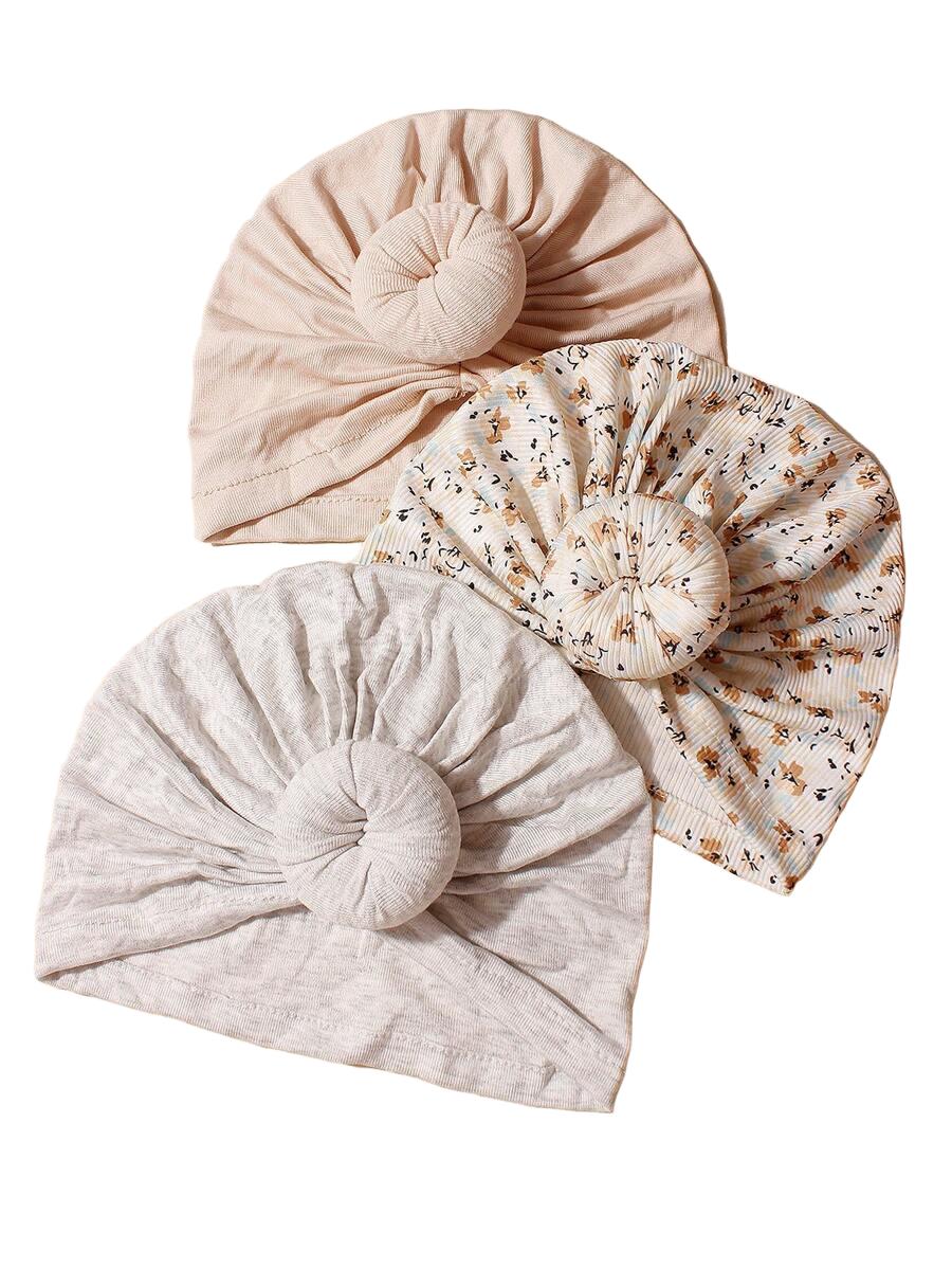 SHEIN LETNIA CZAPKA NIEMOWLĘCA 3-PACK S07__OS