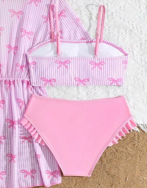 SHEIN DWUCZĘŚCIOWY STRÓJ KĄPIELOWY WZÓR S09__140-146