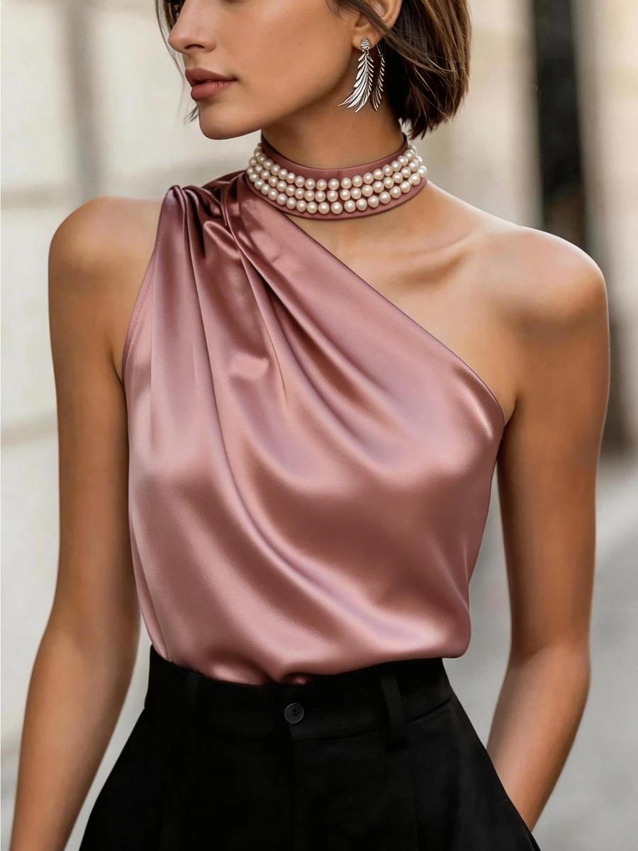 SHEIN RÓŻOWY TOP ZDOBIENIE S06__S