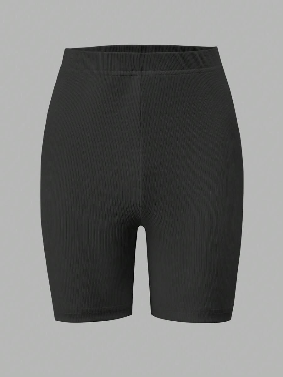 SHEIN CZARNE SPODENKI PRĄŻKI S06__162-166