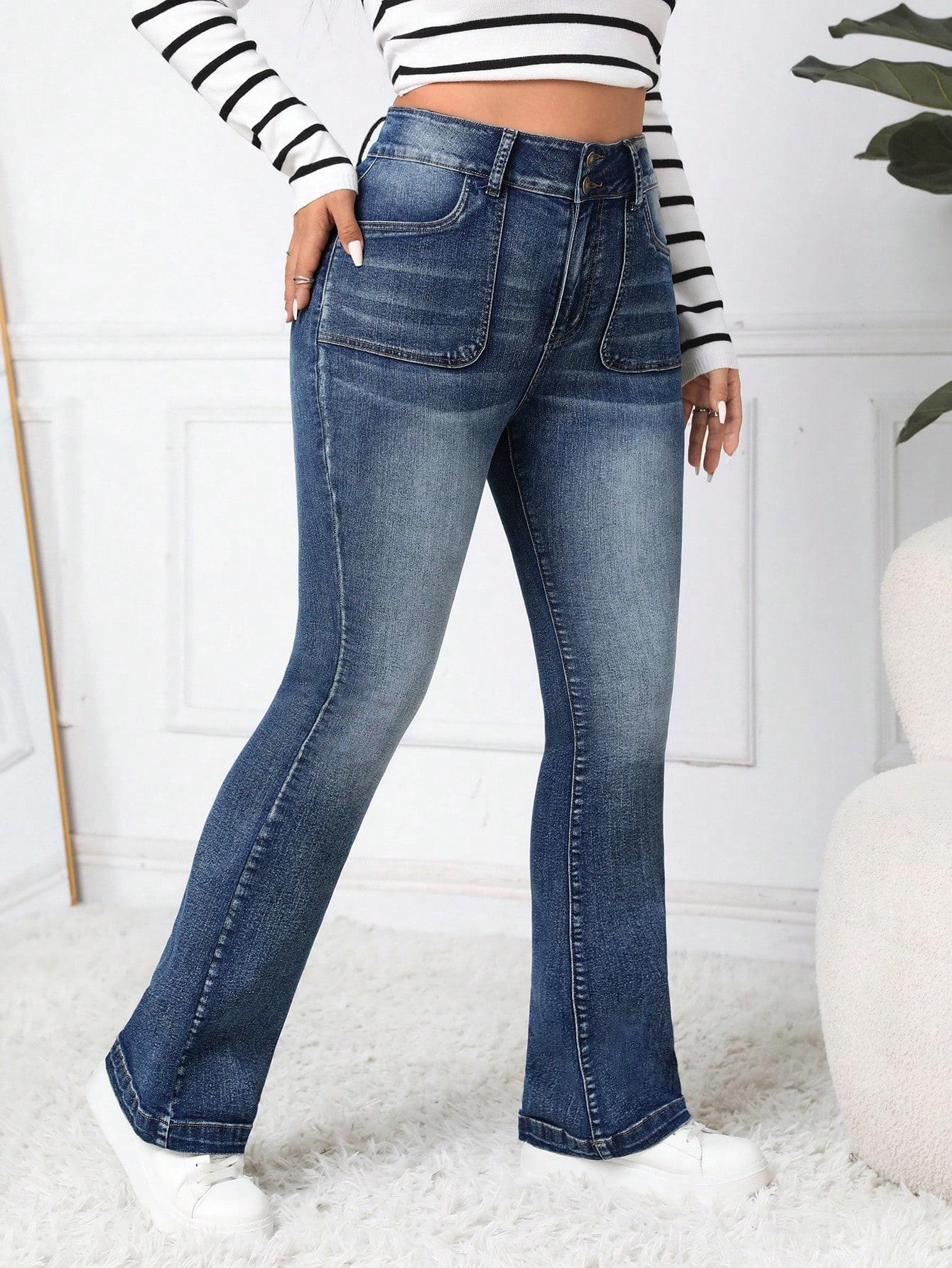 DRIPCURV NIEBIESKIE JEANSY DZWONY PK01__XXL