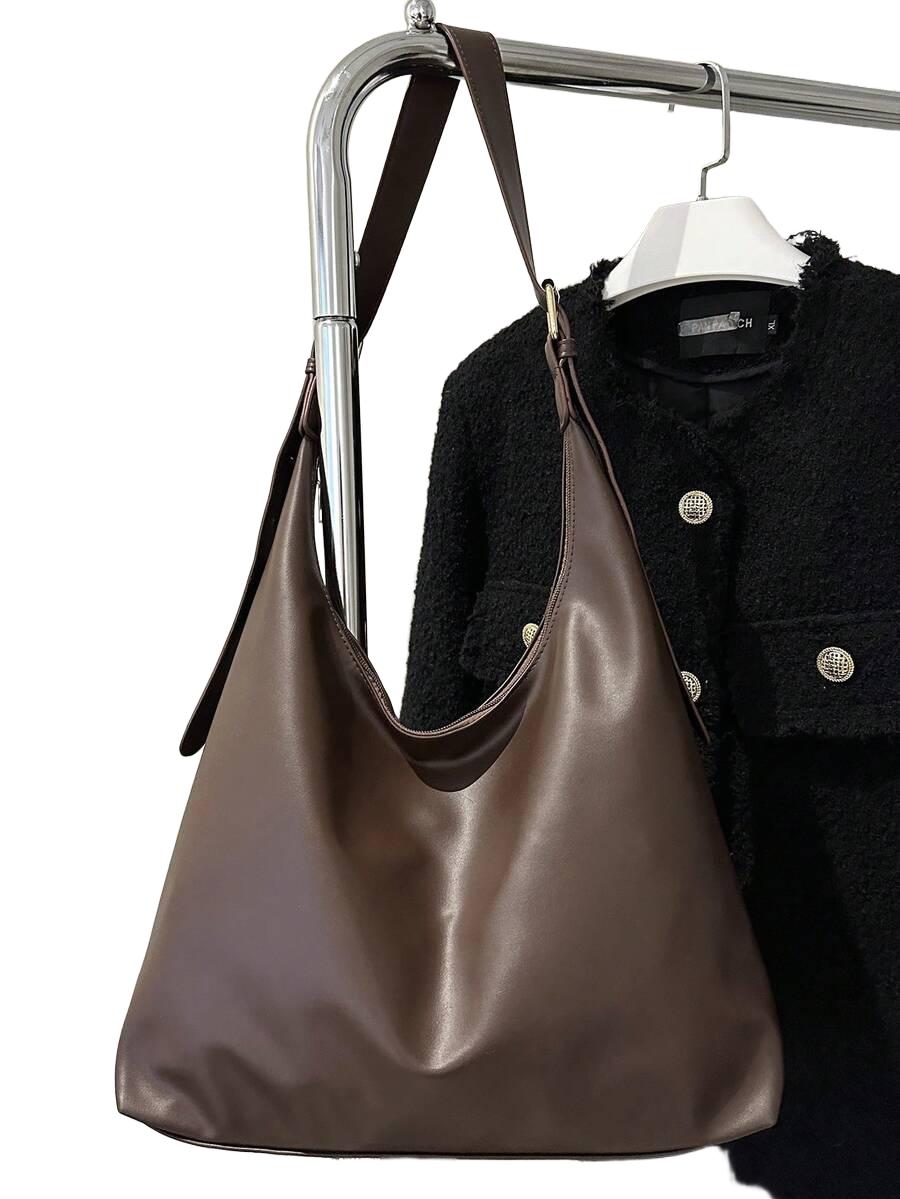 SHEIN BRĄZOWA TOREBKA IMITACJA SKÓRY S07__33X12,5X26