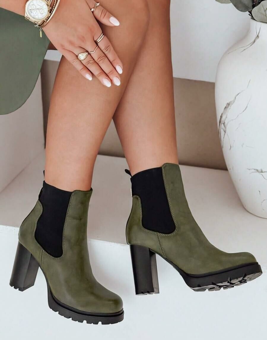 SHEIN BOTKI IMITACJA SKÓRY WSTAWKI W01__41