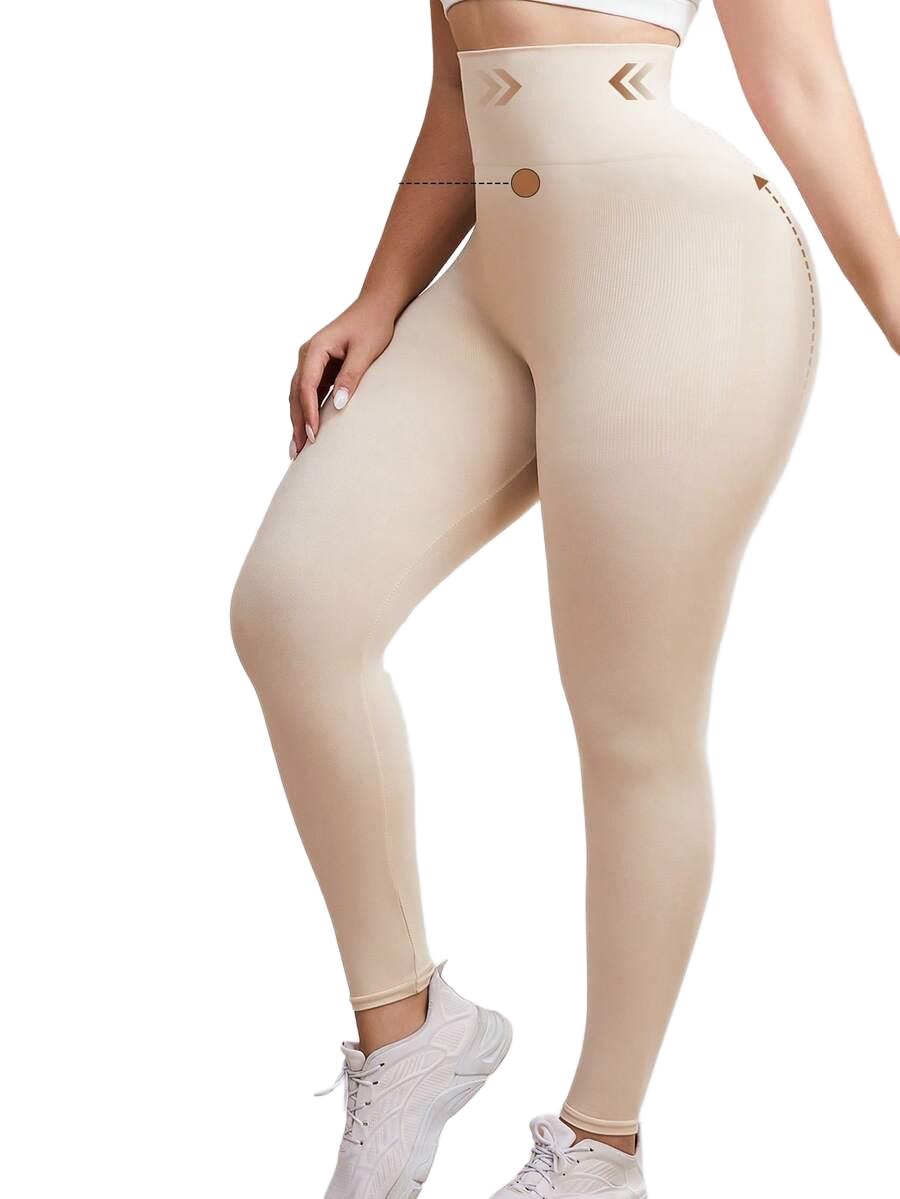 SUPRENX BEŻOWE LEGGINSY WYSOKI STAN S06__50