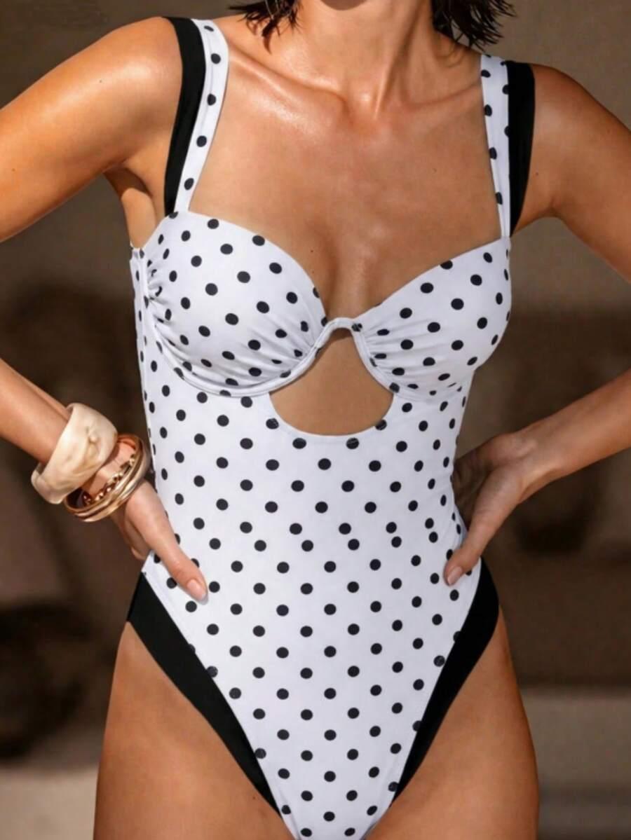 SHEIN JEDNOCZĘŚCIOWY STRÓJ KĄPIELOWY S09__L