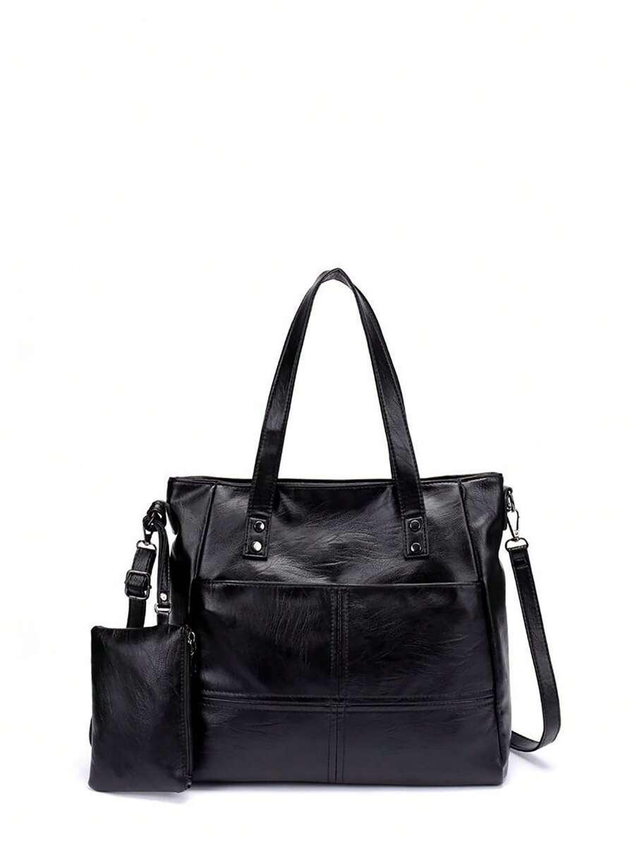 SHEIN CZARNA TOREBKA KOSMETYCZKA KOMPLET S07__35X30