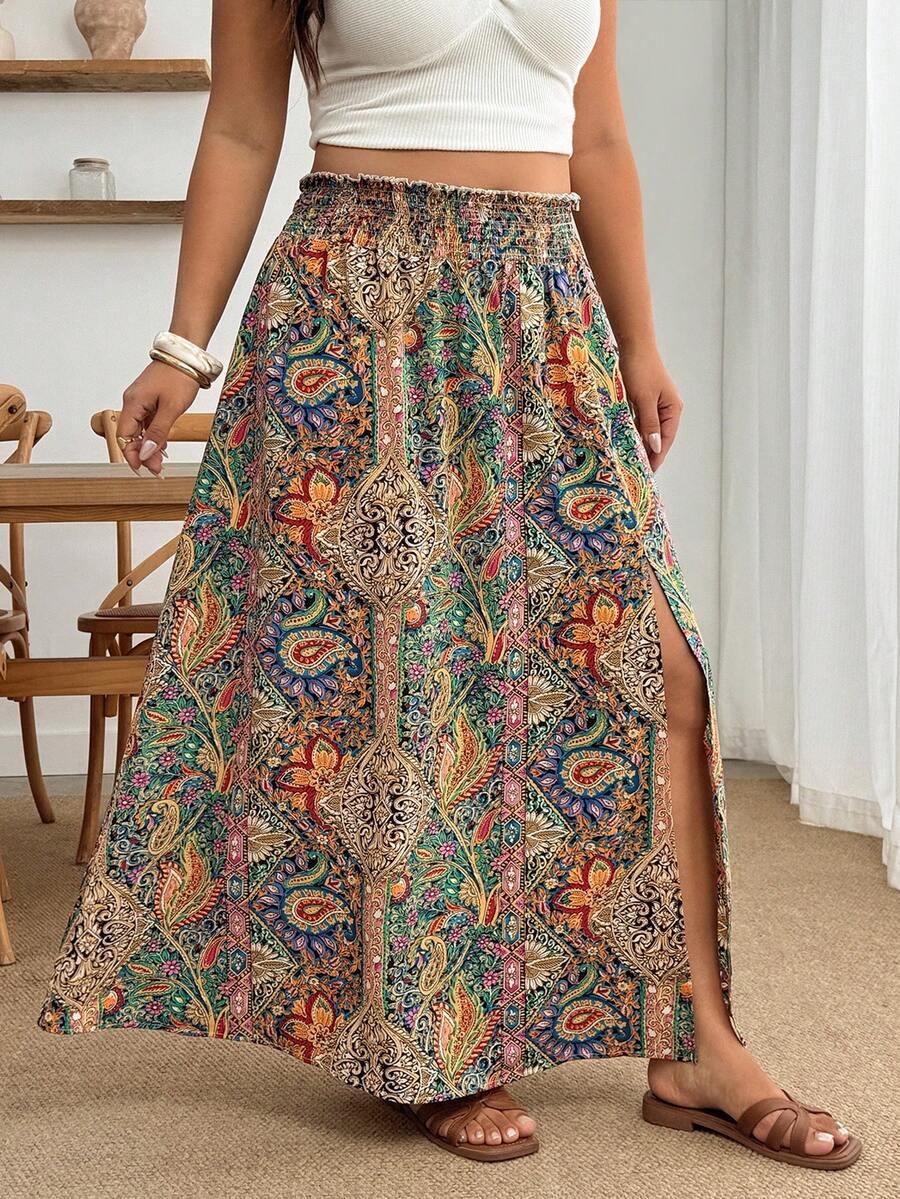 ENLIVA MAXI SPÓDNICA PRINT S06__52