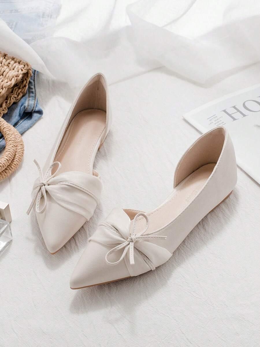 SHEIN BEŻOWE BALERINY KOKARDA S06__38