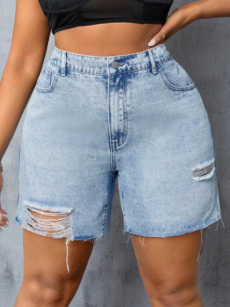 SLAYDIVA NIEBIESKIE JEANSOWE SPODENKI S06__XXL