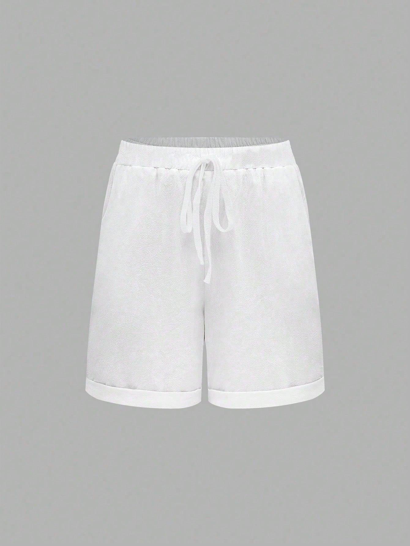 SHEIN BIAŁE SPODENKI CASUAL S09__50