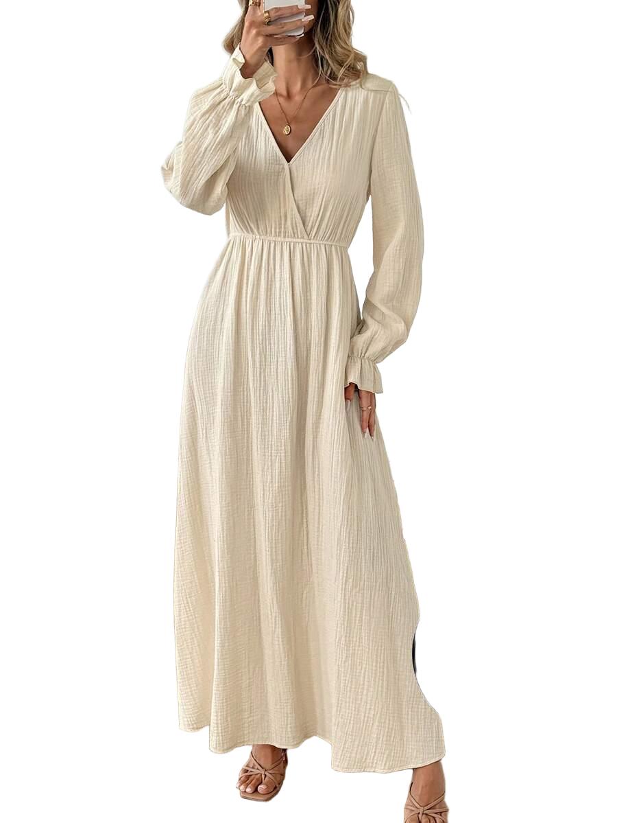 SHEIN BEŻOWA BAWEŁNIANA SUKIENKA S06__M