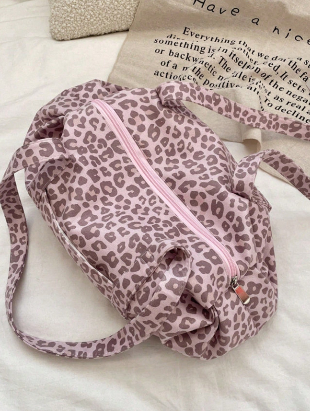SHEIN RÓŻOWA TORBA ANIMAL PRINT S07__40X25