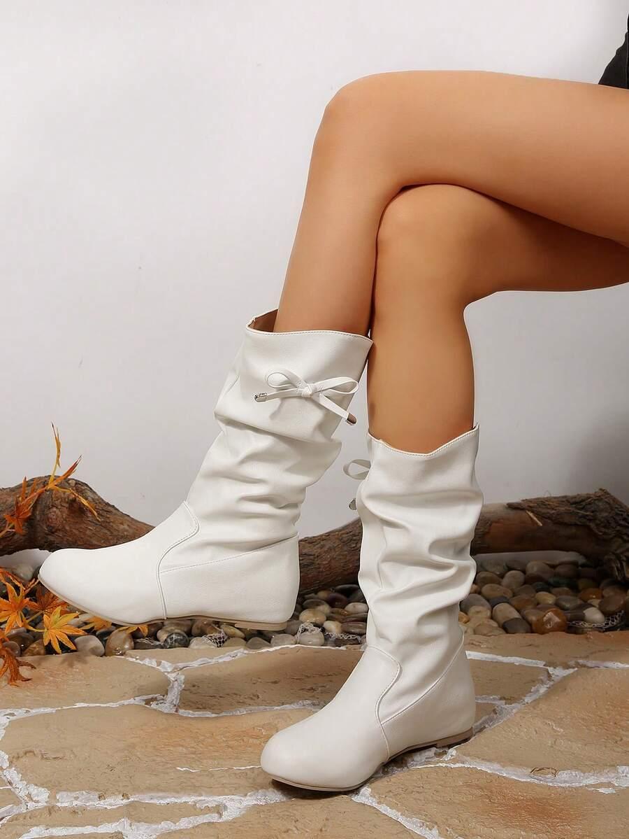 SHEIN BIAŁE KOZAKI IMITACJA SKÓRY W01__39,5
