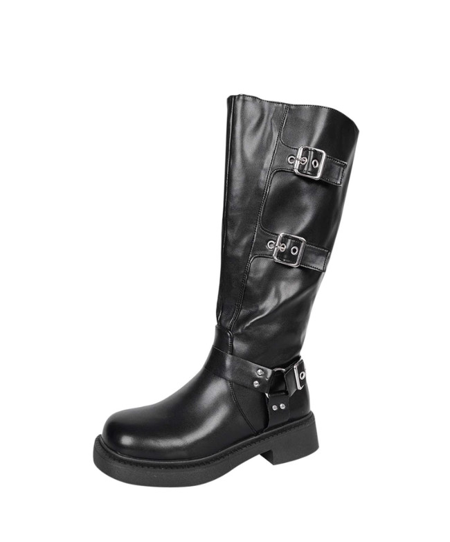 SHEIN CZARNE KOZAKI IMITACJA SKÓRY KLAMRY W01__39