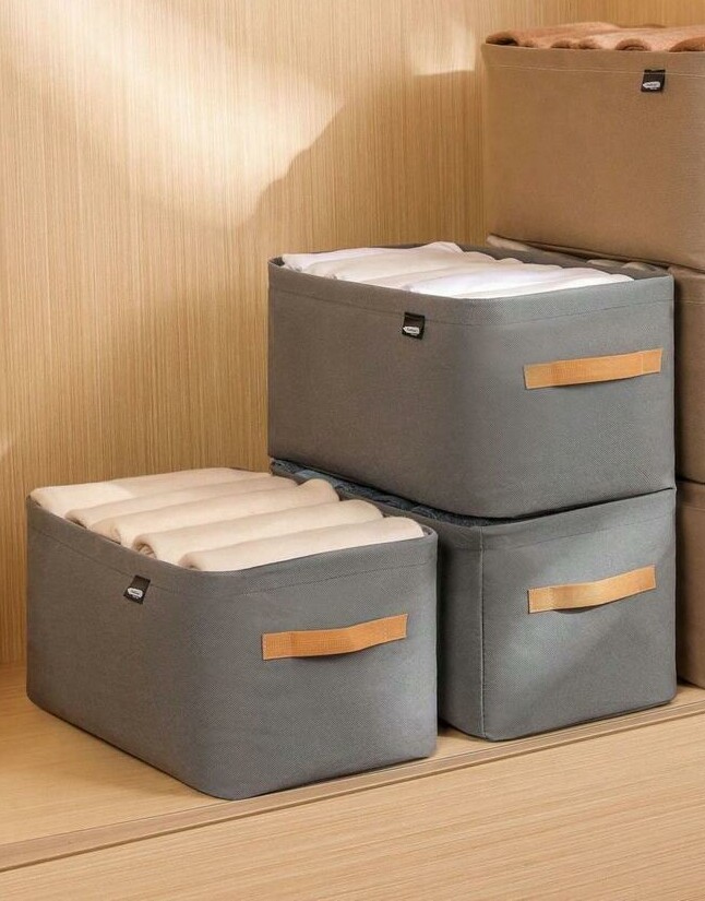 SHEIN SZARY ORGANIZER DO SZAFY 2-PACK S07__35X25X22