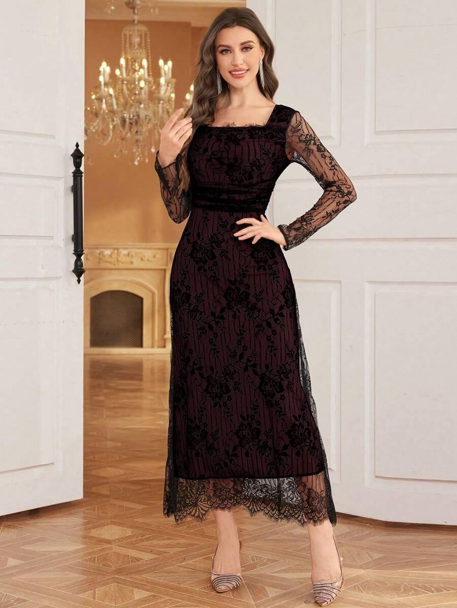 SHEIN KORONKOWA MAXI SUKIENKA S06__M