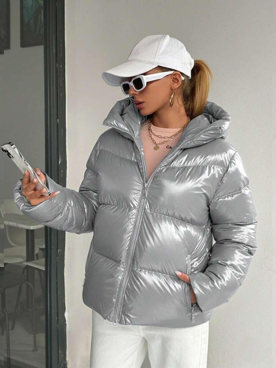 SHEIN SZARA PIKOWANA KURTKA W01__XS