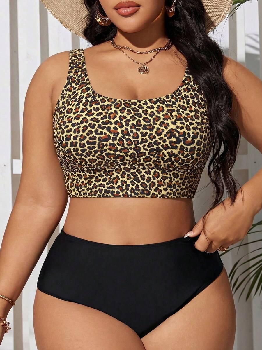 SHEIN DWUCZĘŚCIOWY STRÓJ KĄPIELOWY ANIMAL PRINT S09__48