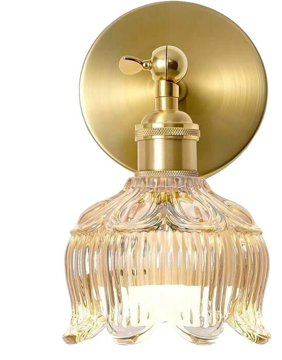 SHEIN ZŁOTA LAMPA ŚCIENNA KINKIET S07