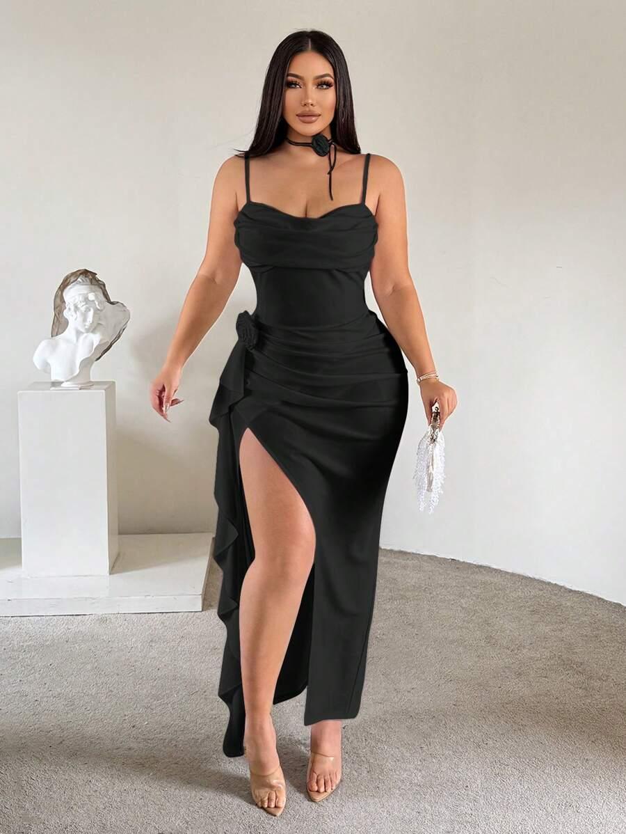 SHEIN CZARNA MAXI SUKIENKA S06__48