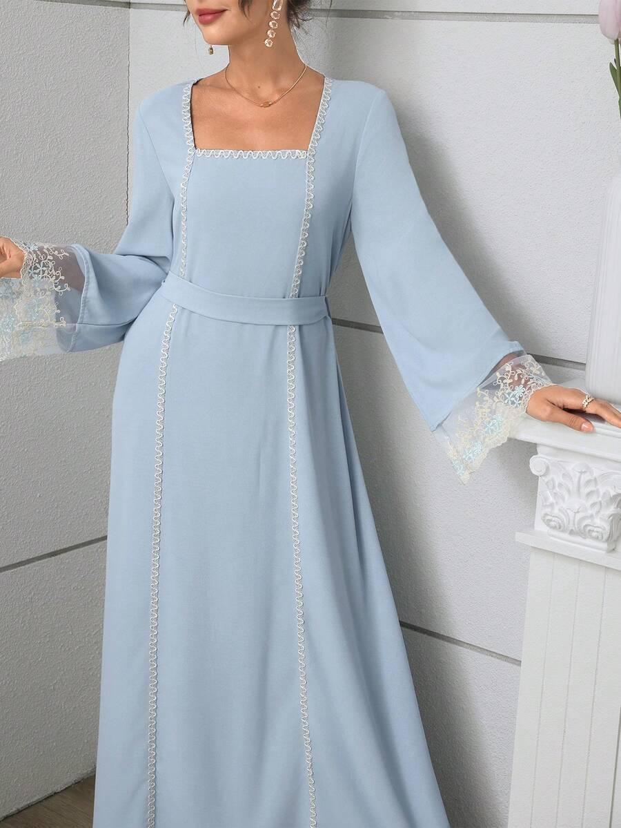 SHEIN NIEBIESKA MAXI SUKIENKA S06__L