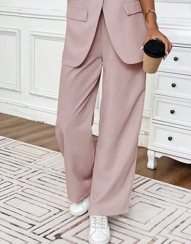 SHEIN RÓŻOWE SPODNIE CASUAL S06__46