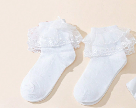 SHEIN BIAŁE SKARPETY FALBANA S06__30-34