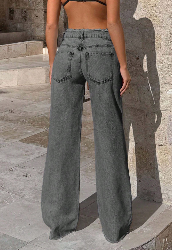SHEIN SZARE SPODNIE JEANS S06__M